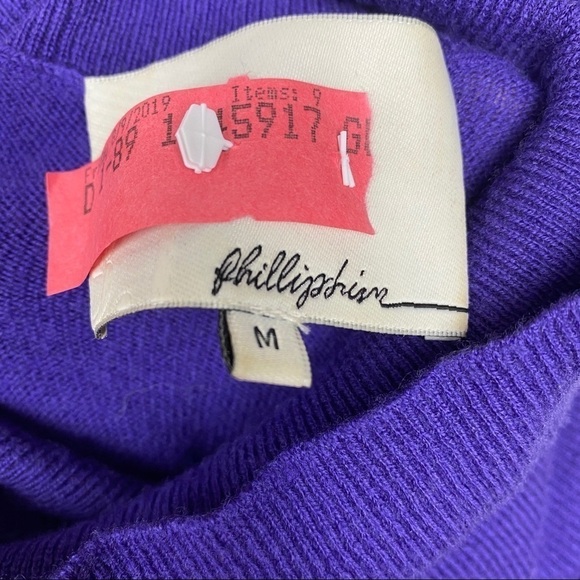 3.1 Phillip Lim Merino Wool Purple Turtleneck Sweater Size Medium - Picture 7 of 8